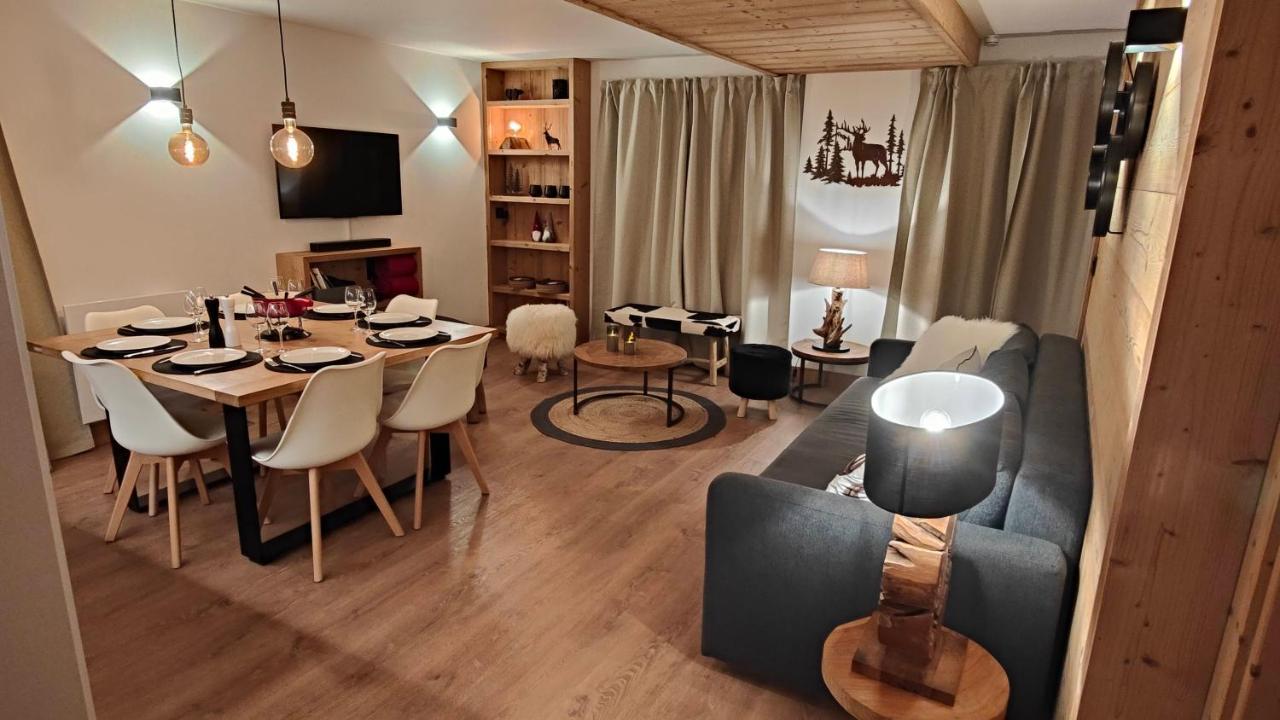 Le Chaberton, Renove En 2021, Pied Des Pistes Et Spa 蒙热内夫尔 外观 照片