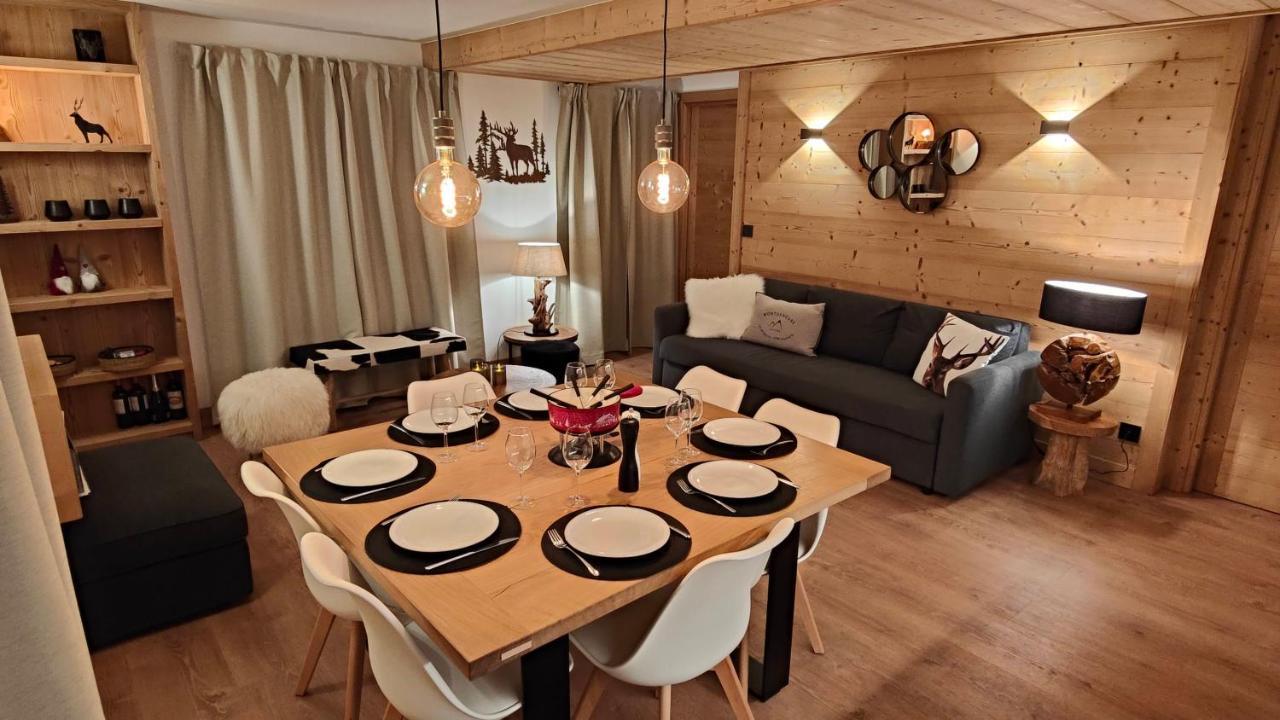 Le Chaberton, Renove En 2021, Pied Des Pistes Et Spa 蒙热内夫尔 外观 照片