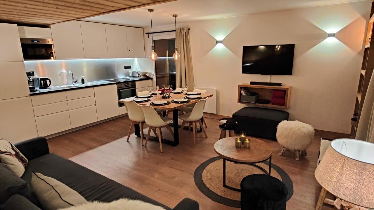 Le Chaberton, Renove En 2021, Pied Des Pistes Et Spa 蒙热内夫尔 外观 照片